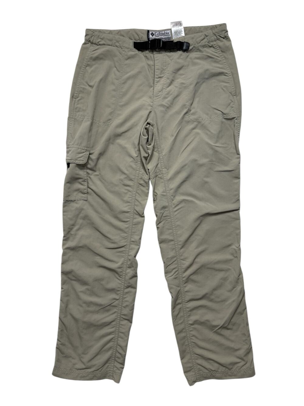 COLUMBIA GRT Womens Lightweight Hiking Cargo Pants Tan Size 10 Belt Straight Leg